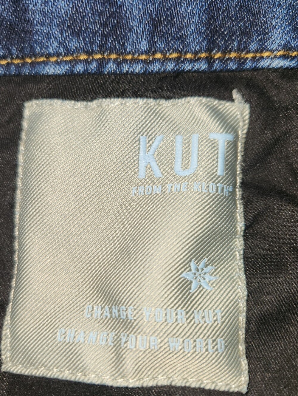KUT From the Kloth Meg Fab AB Wide Leg High Rise Jeans Size 12 Raw Fray Hem Dark - Picture 11 of 11
